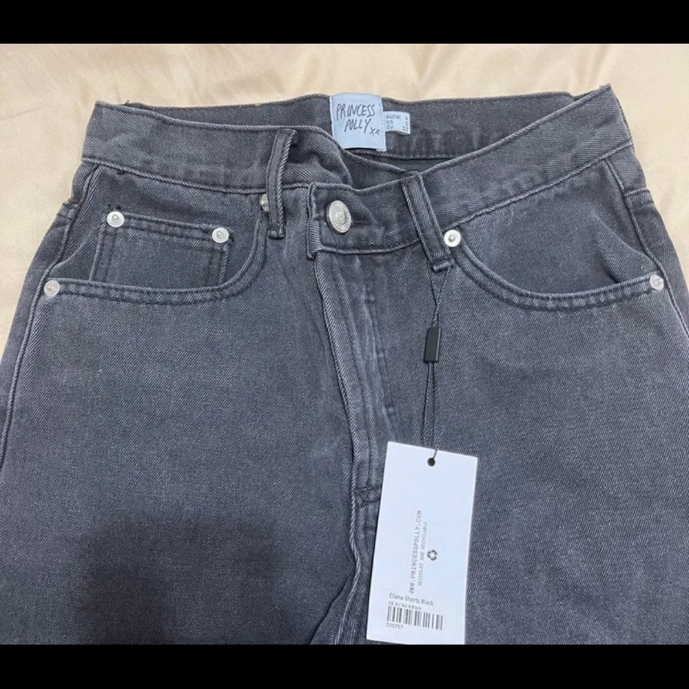 Princess Polly Black Denim Shorts